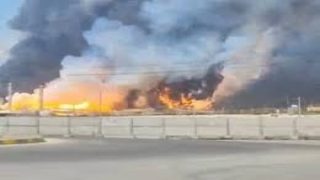 الكويت: هجوم إيراني بمسيرة يشعل حريقا في خزانات وقود المطار