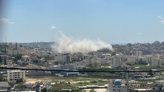 قوات الاحتلال تفجر بناية سكنية في مخيم طولكرم